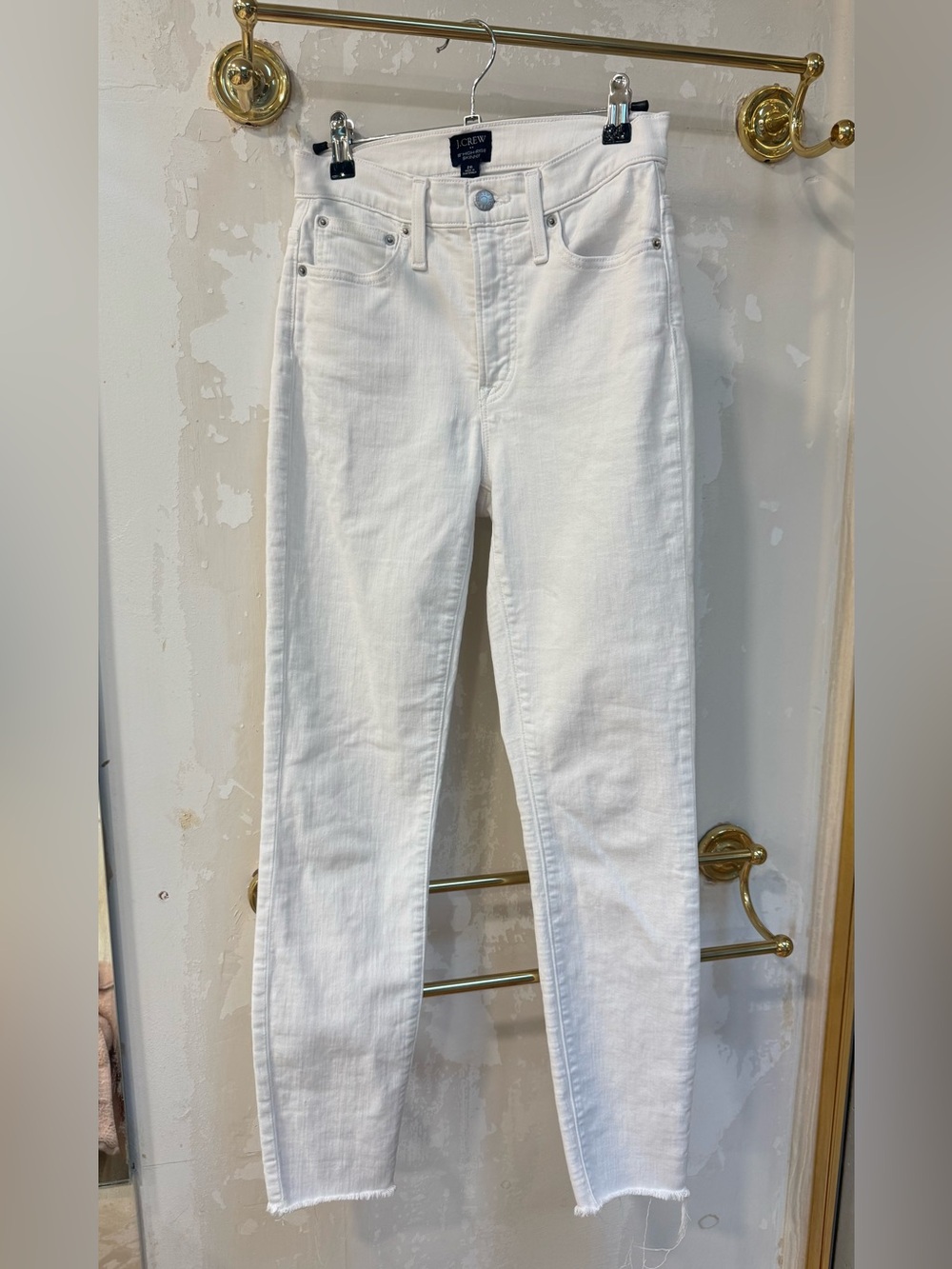 J. Crew White High-Rise Skinny Jeans